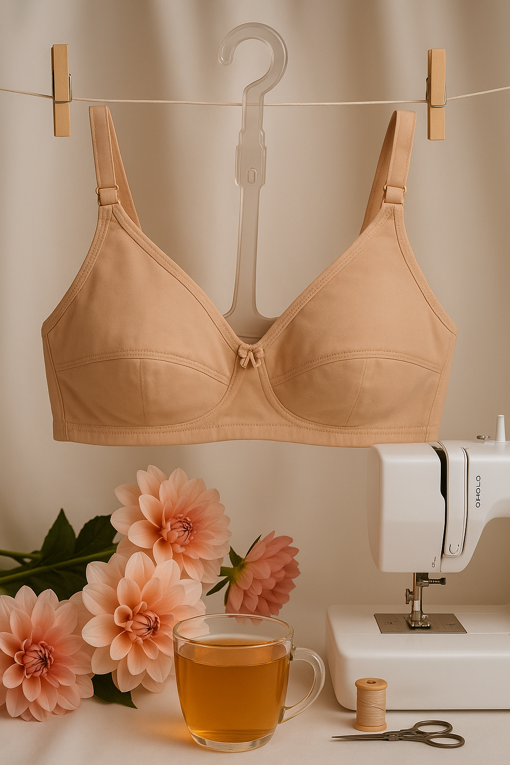 Brasier de maternidad de algodon Jockey crema 42D